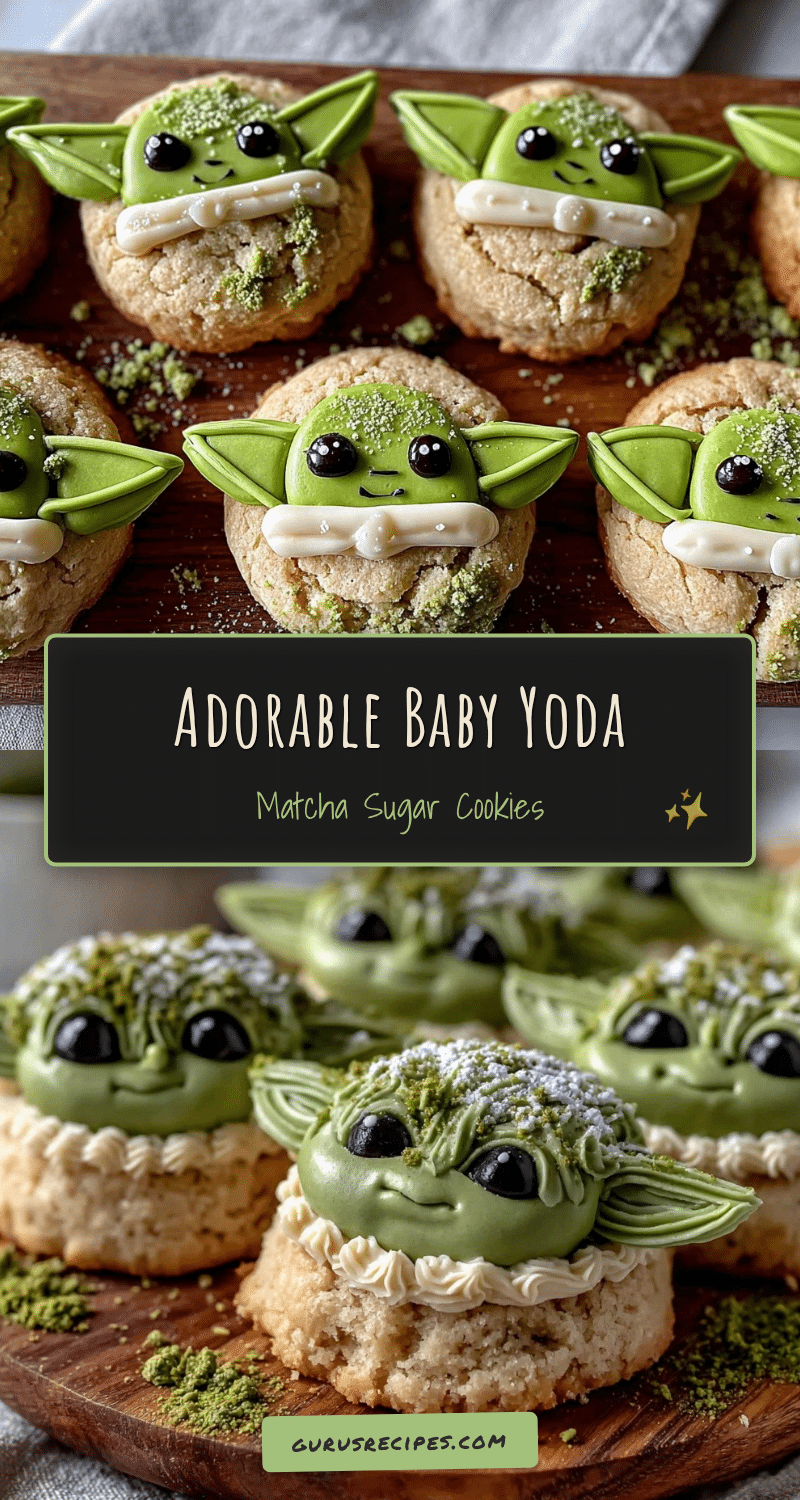 Baby Yoda Matcha Sugar Cookies recipe
