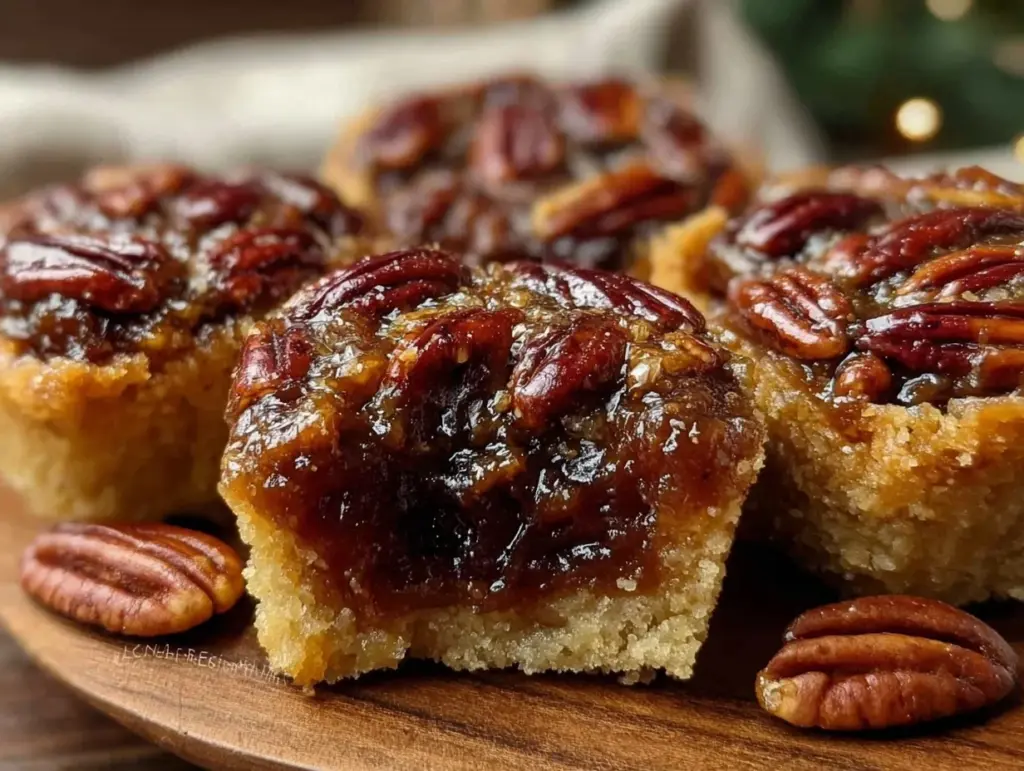 bourbon pecan pie bars - featured image