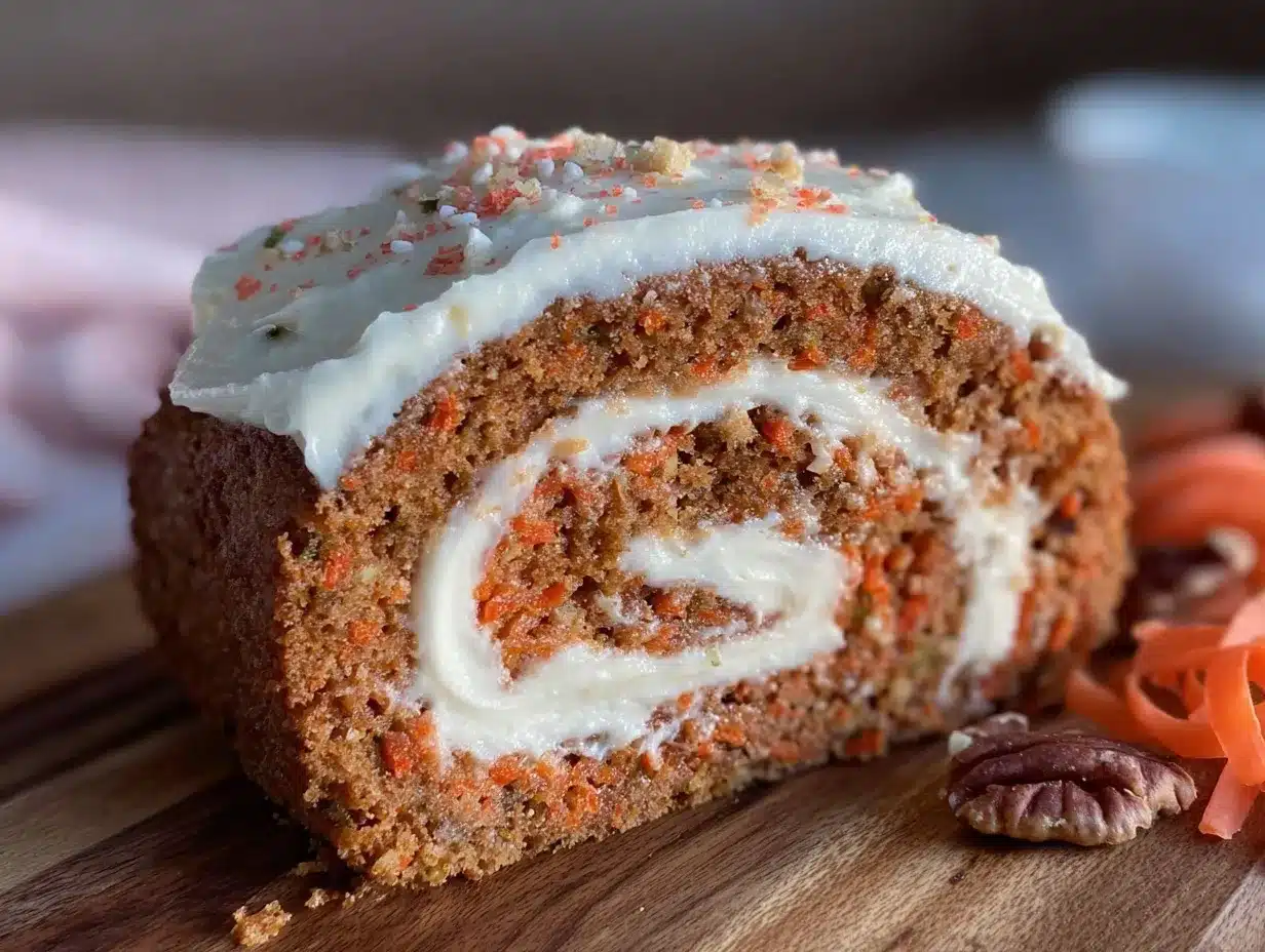carrot cake Swiss roll preparation steps