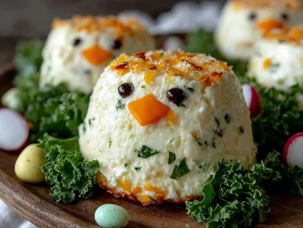 cheese ball chick shaped recipe - featured image
