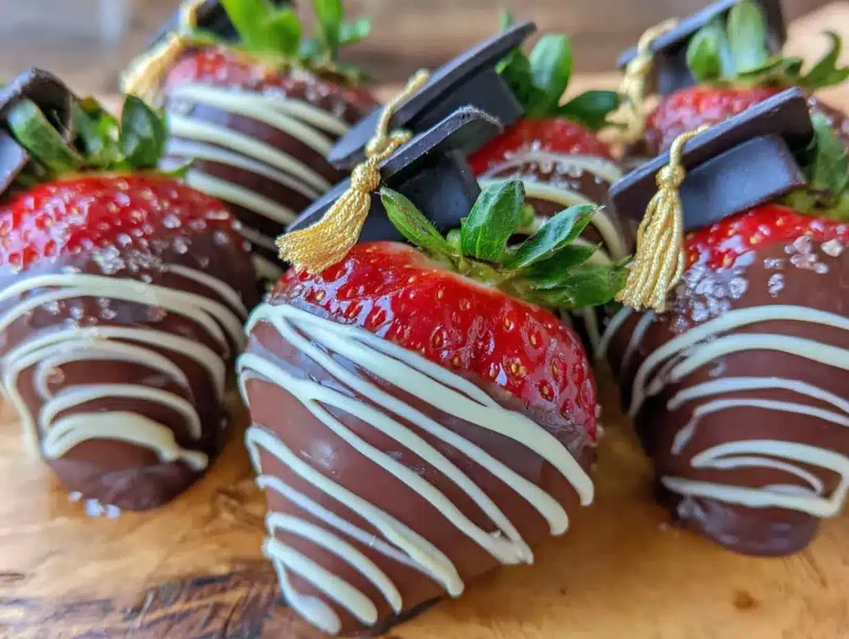chocolate covered strawberries graduation preparation steps