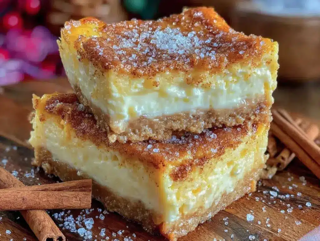 churro cheesecake bars - featured image