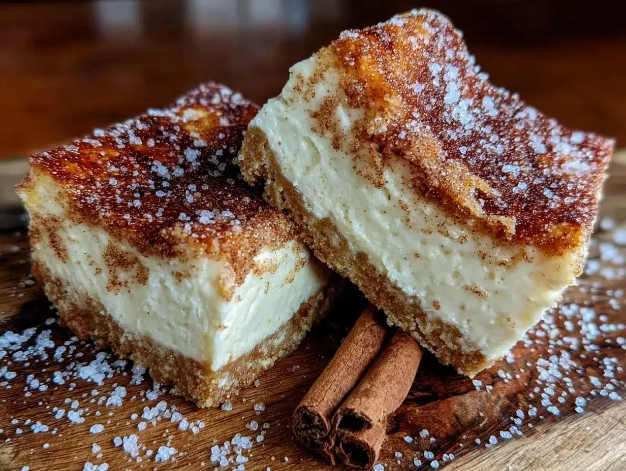 churro cheesecake bars preparation steps