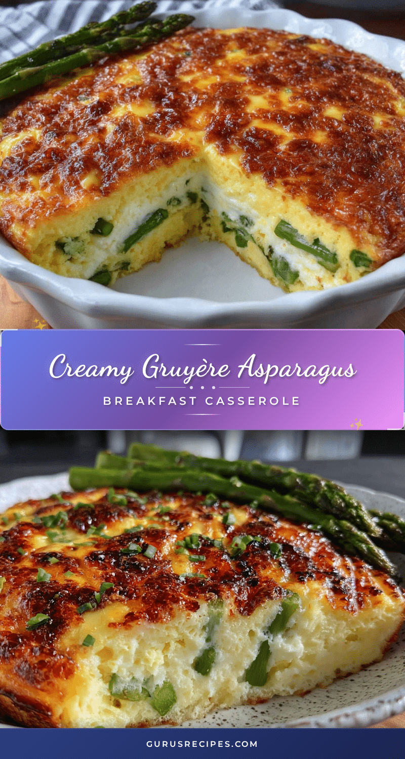 creamy asparagus and gruyère breakfast casserole recipe
