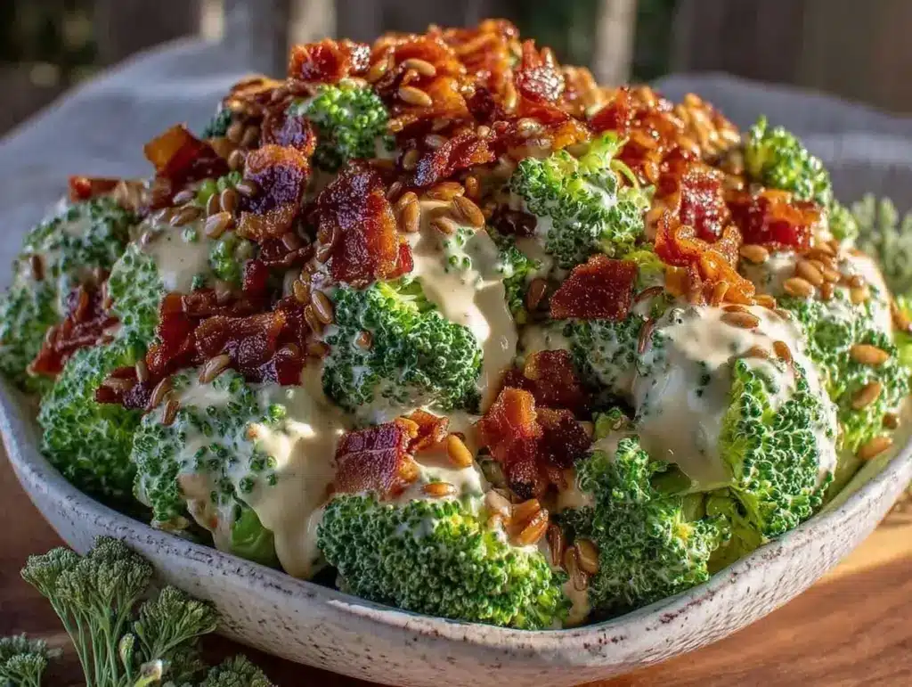 creamy broccoli salad - featured image