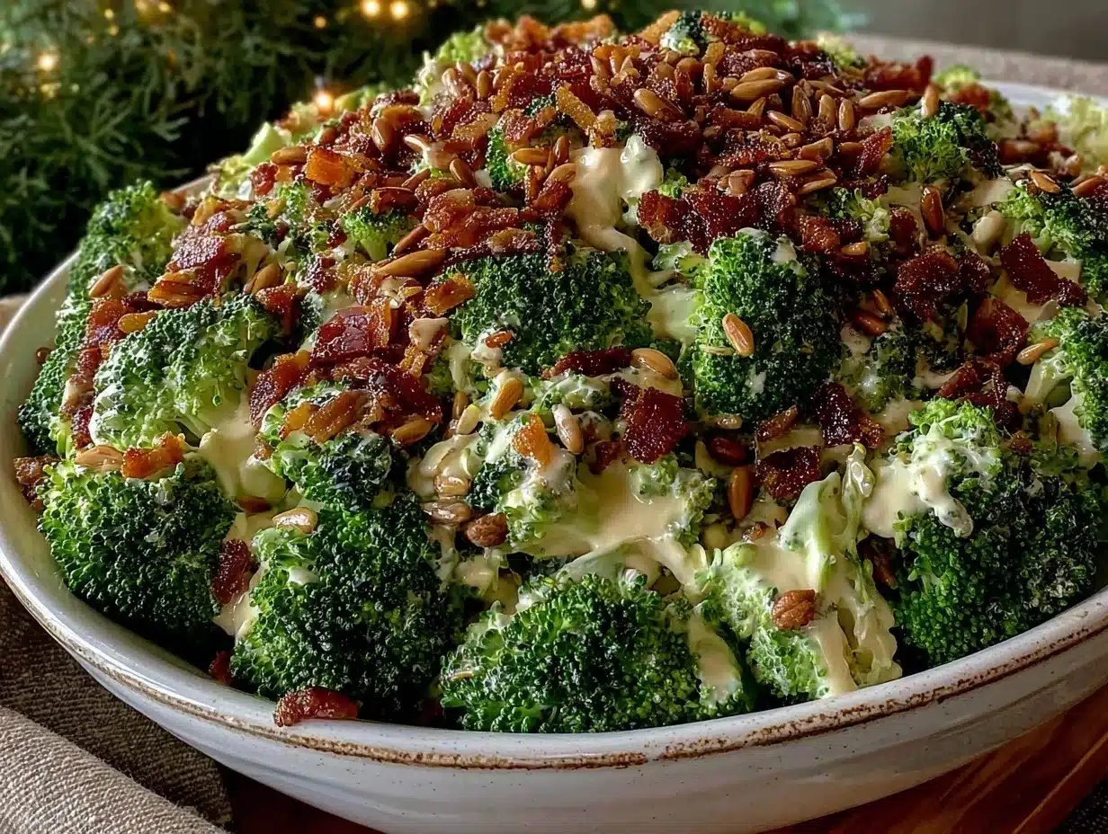 creamy broccoli salad preparation steps