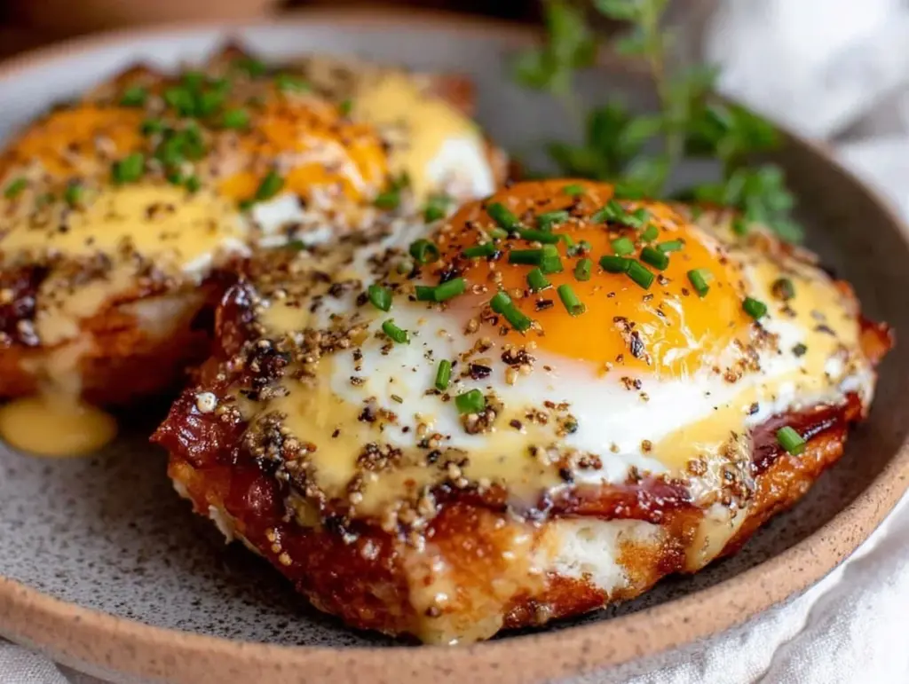 creamy eggs benedict casserole - featured image