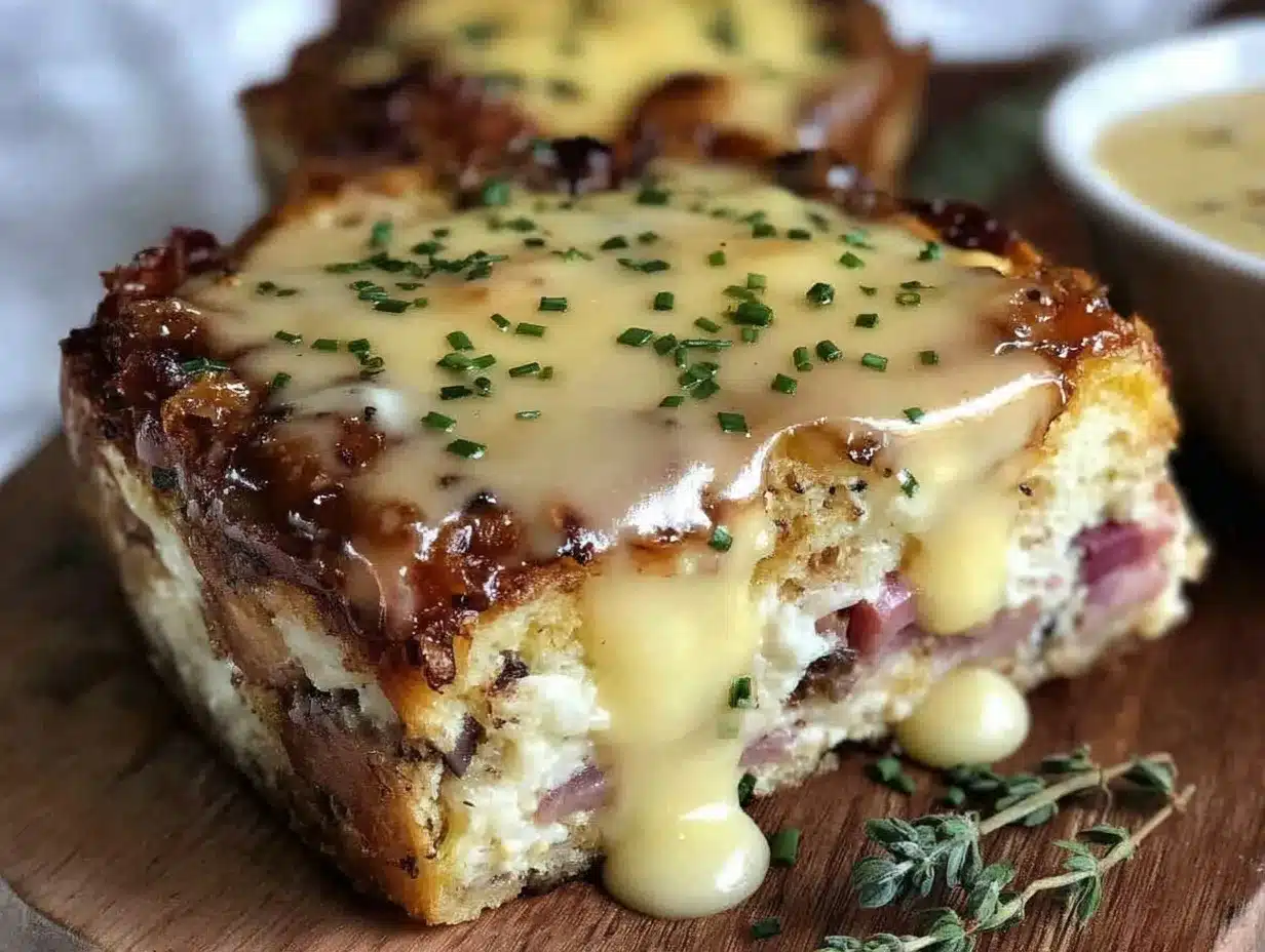 creamy eggs benedict casserole preparation steps