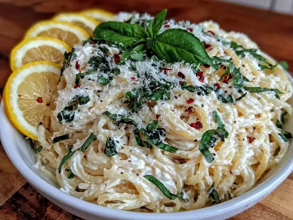 creamy lemon ricotta pasta - featured image