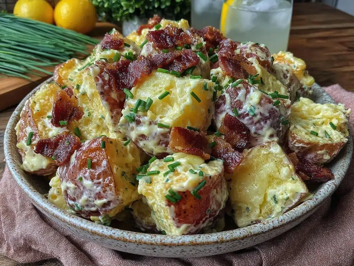 creamy loaded baked potato salad preparation steps