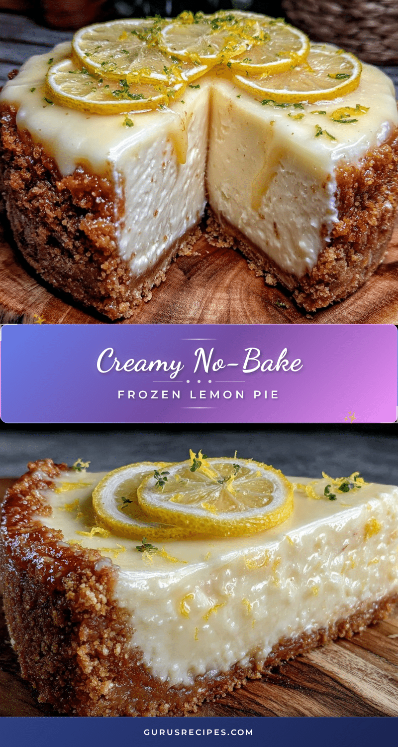 creamy no-bake frozen lemon pie recipe