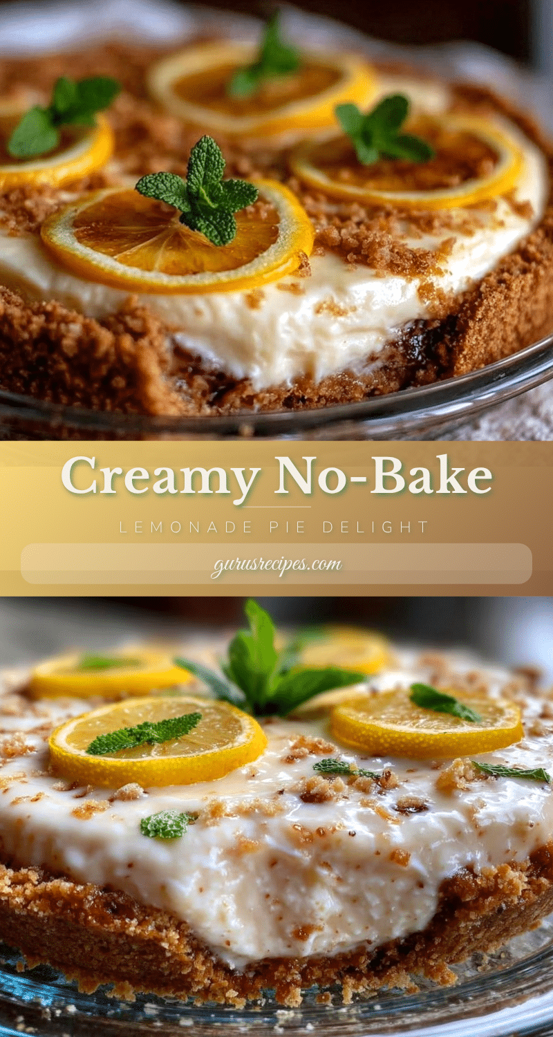 creamy no-bake lemonade pie recipe