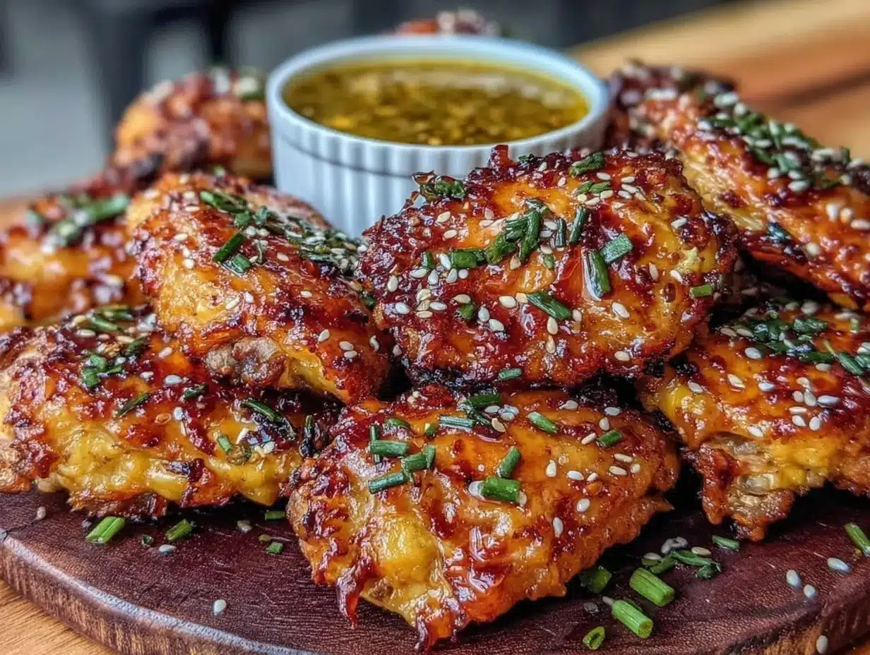 crispy air fryer honey garlic chicken wings preparation steps