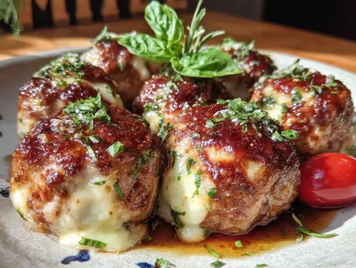 crispy air fryer mozzarella stuffed meatballs preparation steps