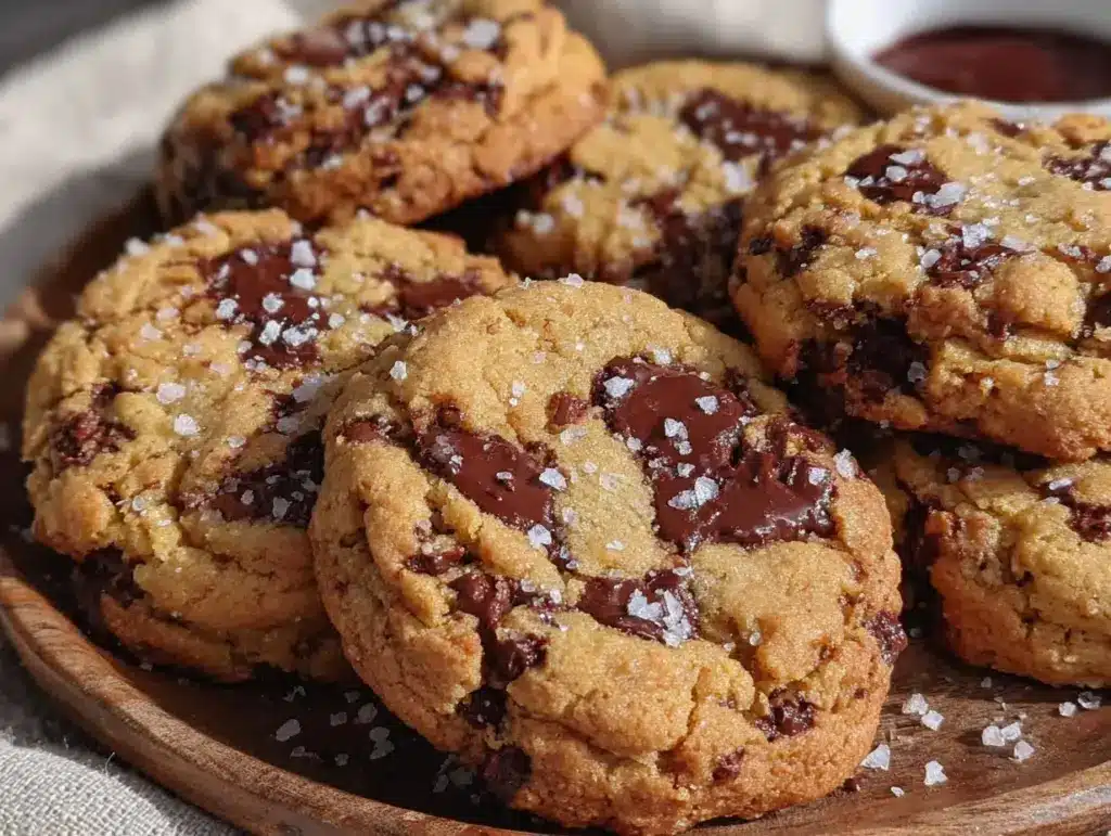 crispy brown butter chocolate chip cookies - featured image