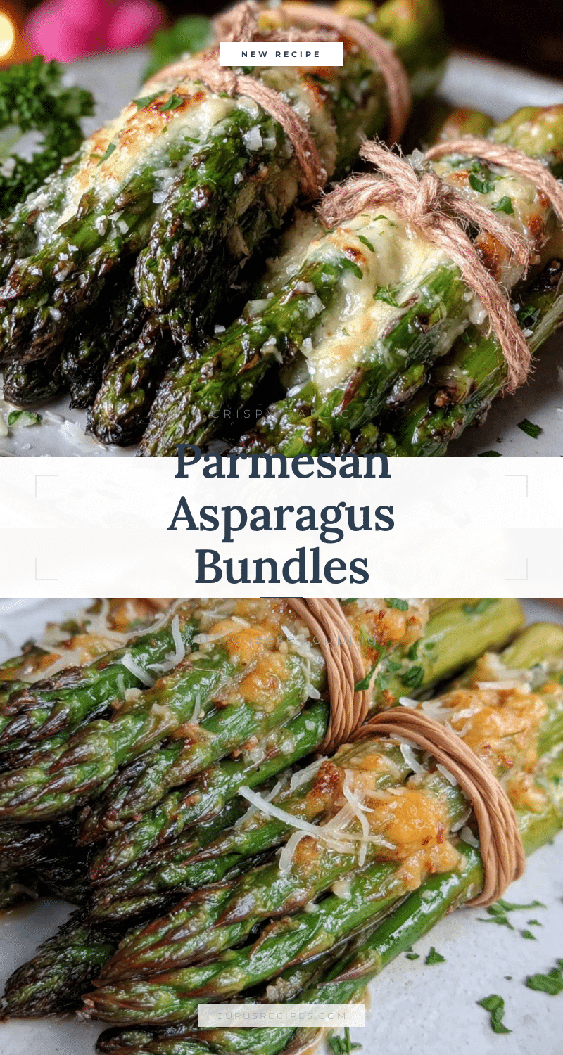 crispy garlic parmesan roasted asparagus bundles recipe