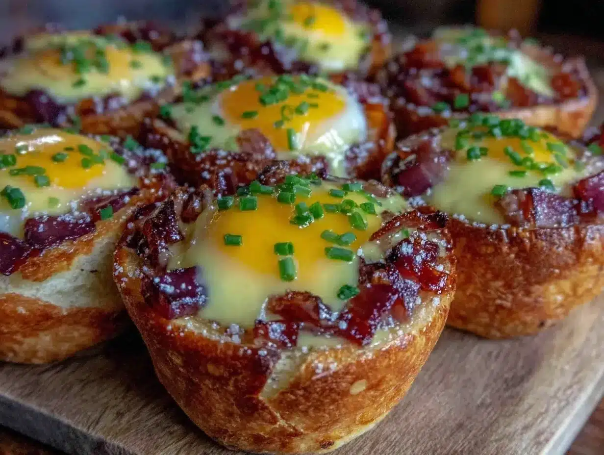 crispy mini eggs Benedict cups preparation steps