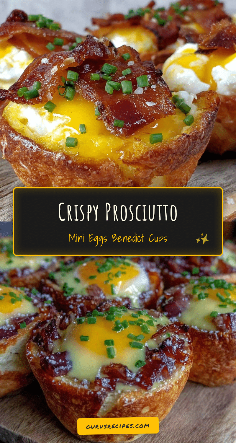 crispy mini eggs Benedict cups recipe