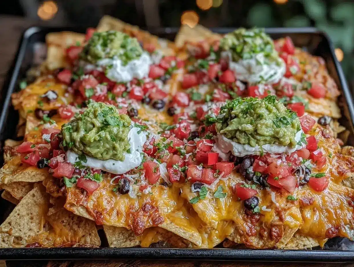 crispy ultimate sheet pan nachos preparation steps