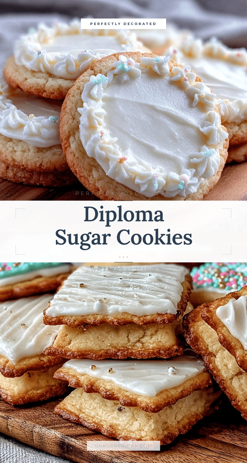 diploma-shaped sugar cookies recipe