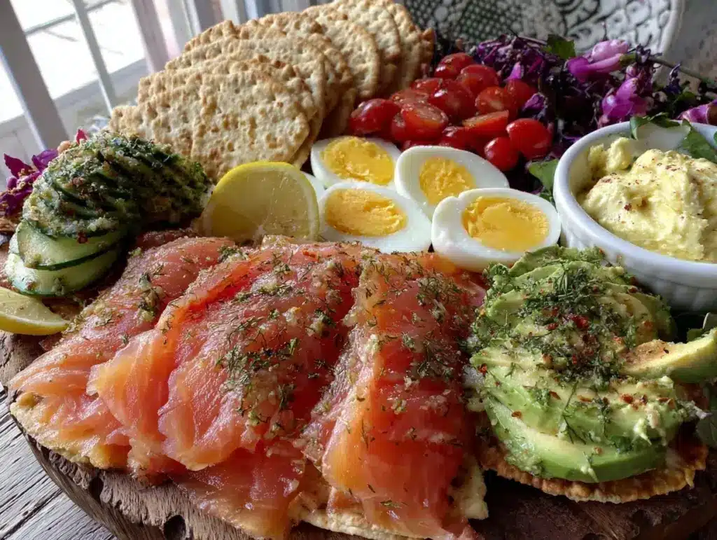 Easy Gluten Free Brunch Board with Smoked Salmon - featured image
