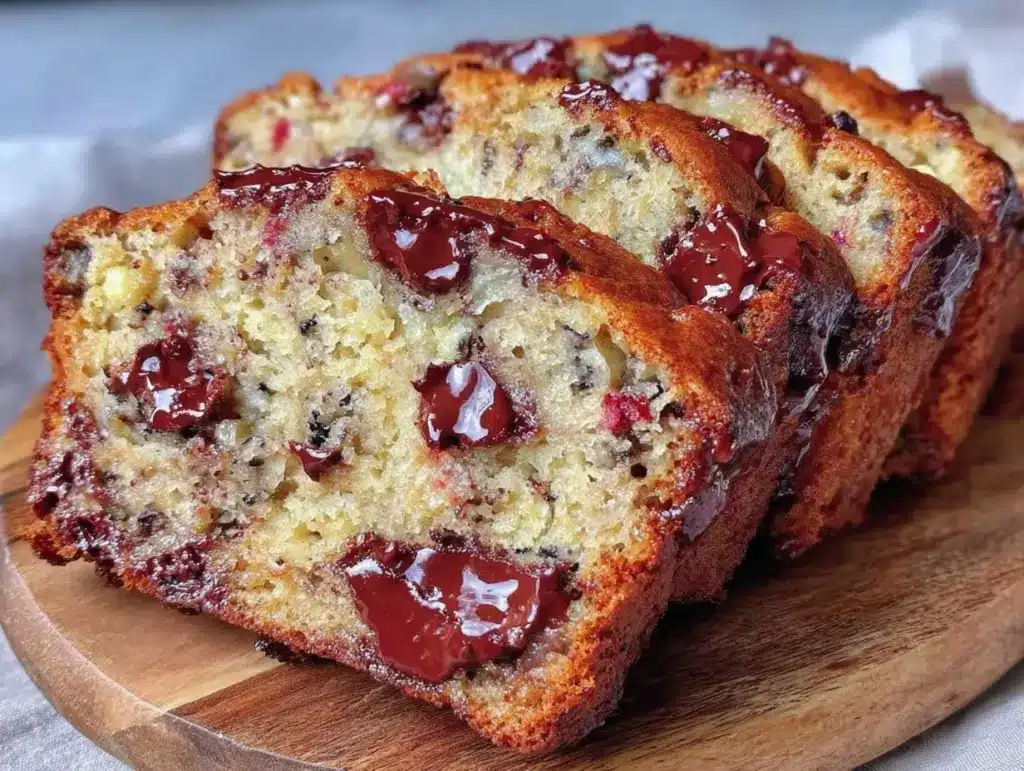 easy one bowl chocolate chip banana bread - featured image