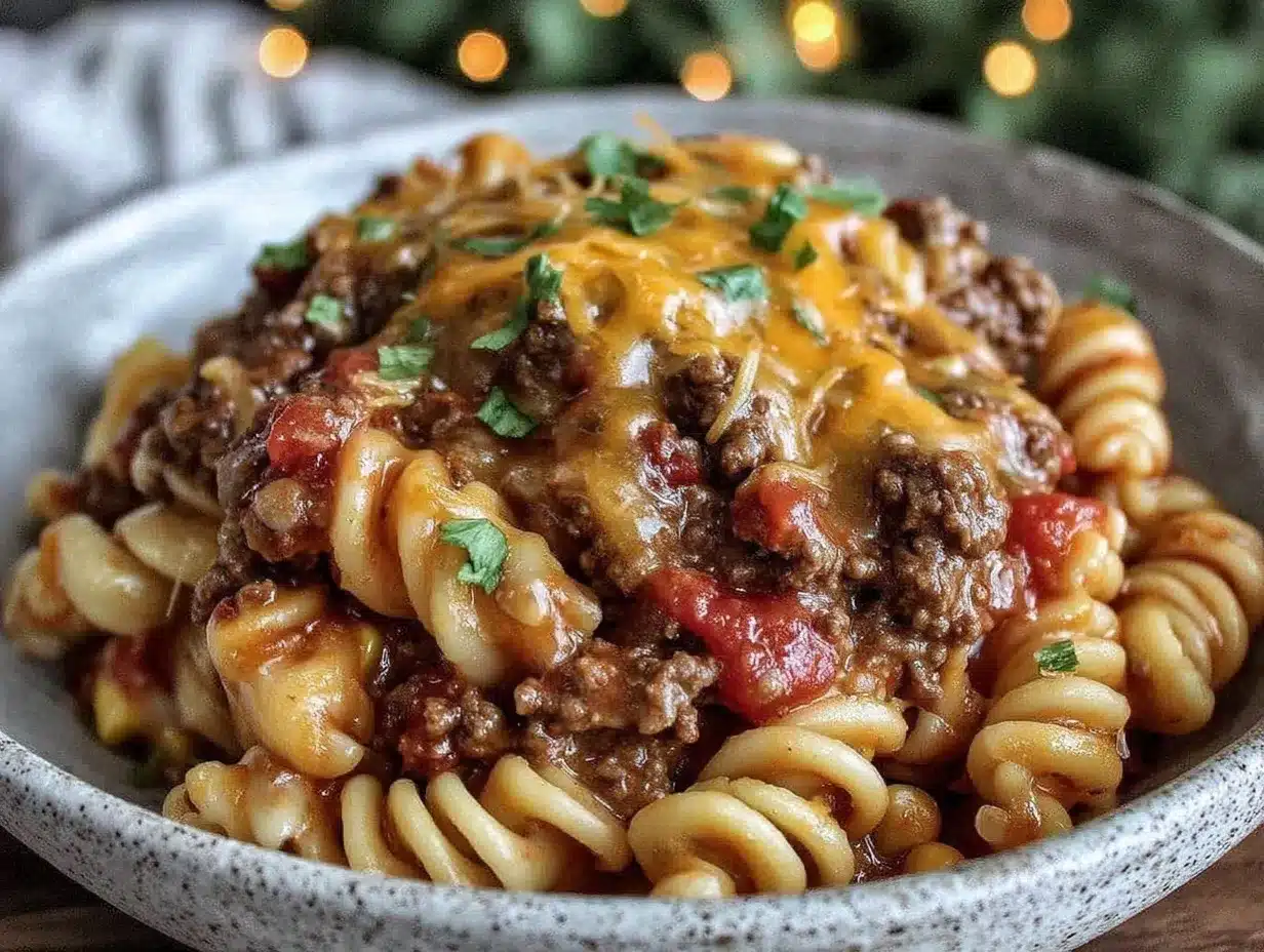 easy one-pot taco pasta preparation steps