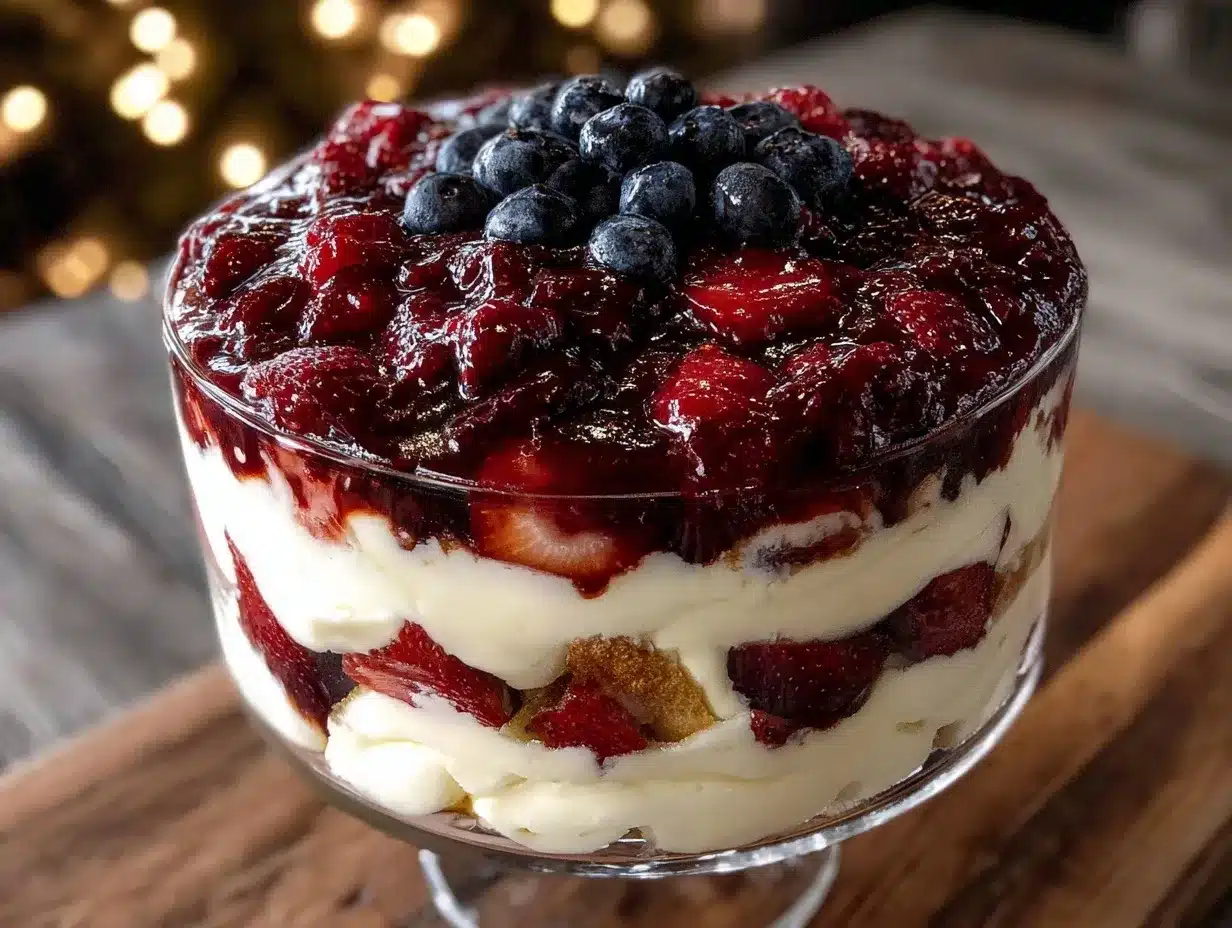 easy patriotic berry trifle preparation steps
