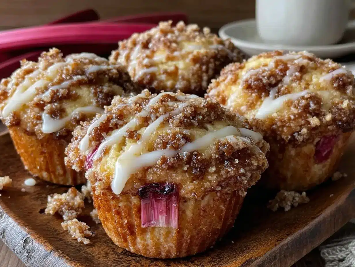 easy rhubarb muffins preparation steps