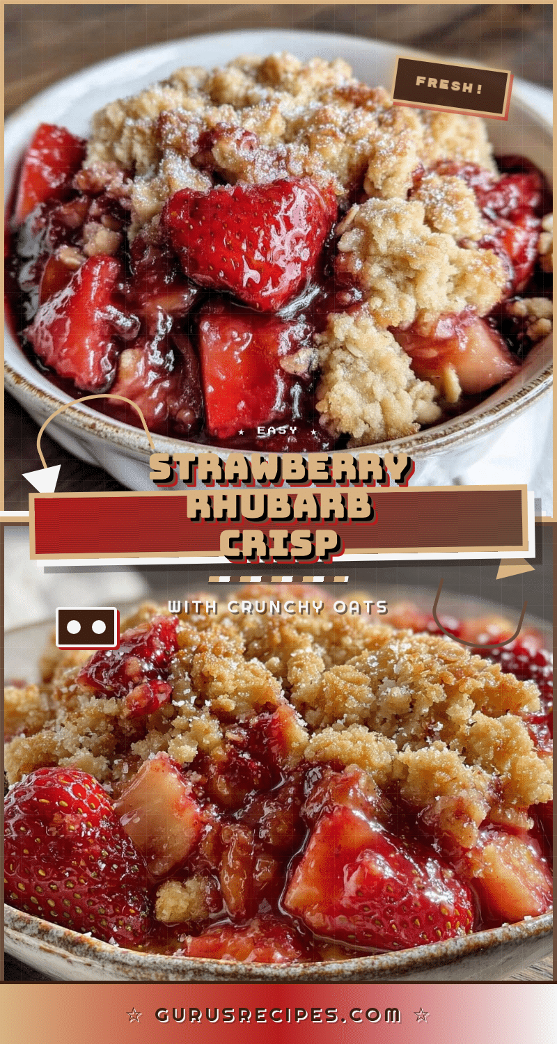 easy strawberry rhubarb crisp recipe