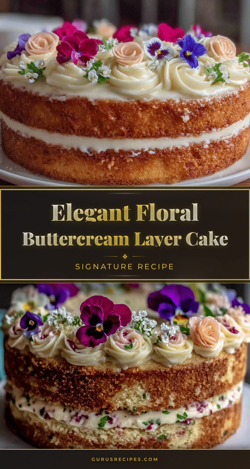 floral buttercream layer cake recipe