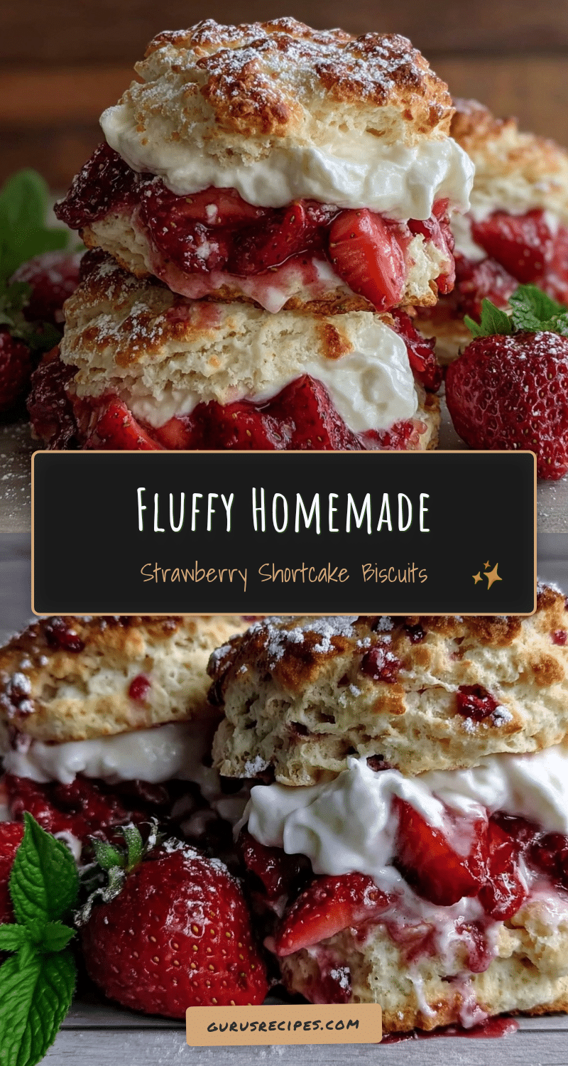fluffy homemade strawberry shortcake biscuits recipe