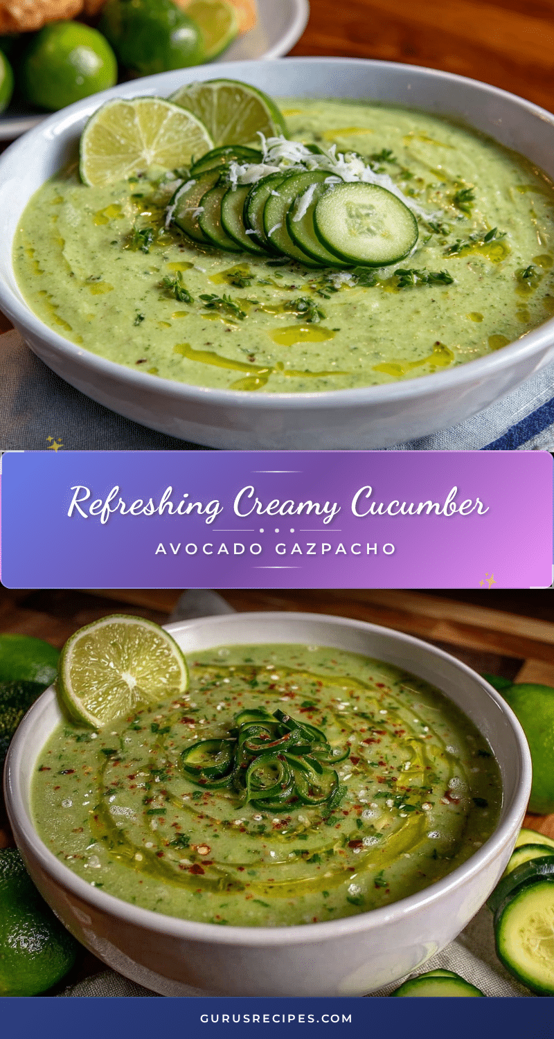 fresh chilled cucumber avocado gazpacho recipe