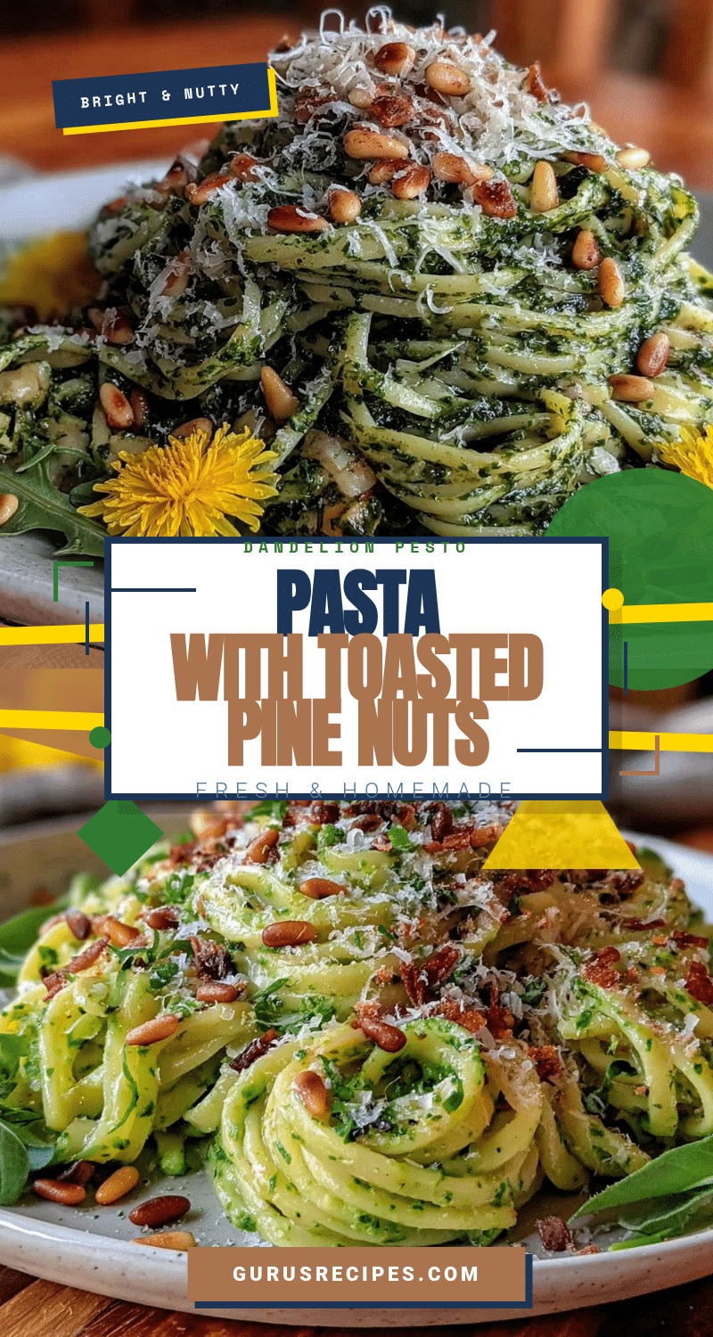 fresh dandelion pesto pasta recipe