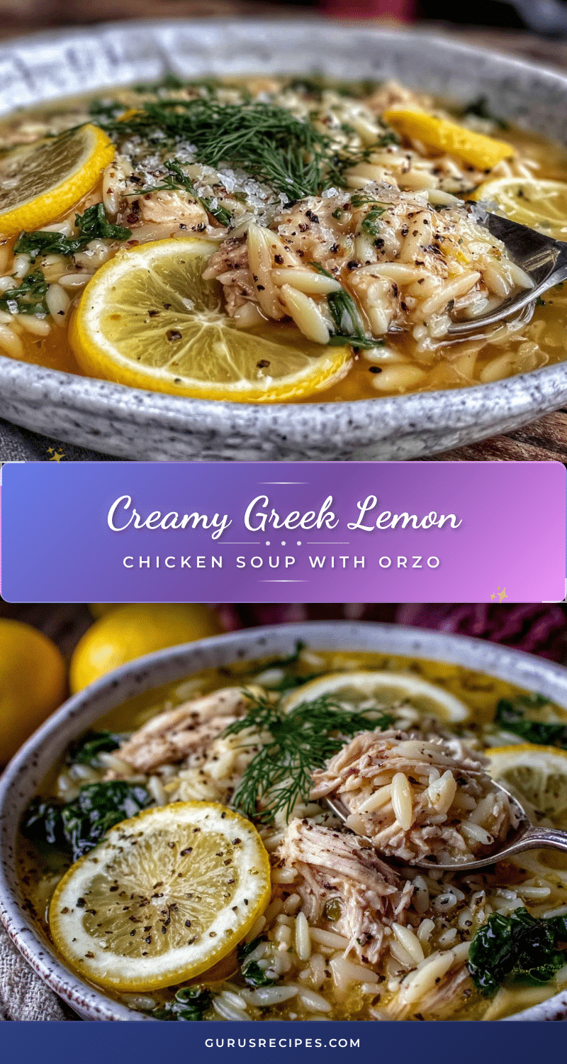 fresh greek lemon chicken soup with orzo recipe