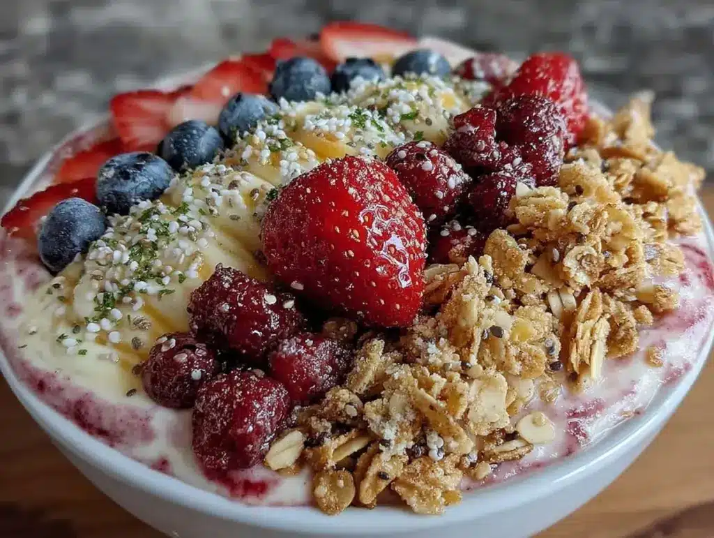 fresh protein smoothie bowl - featured image