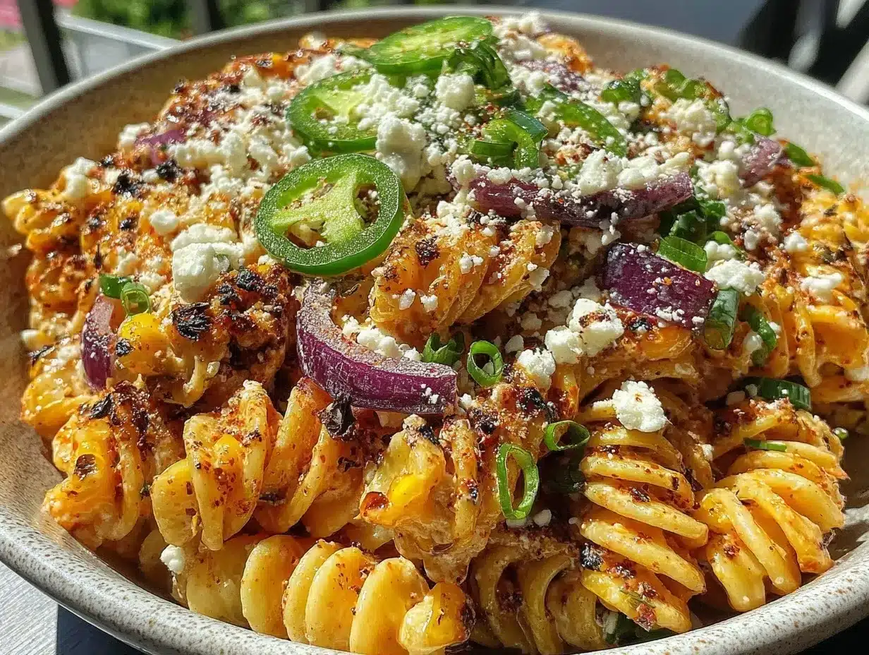 fresh street corn pasta salad preparation steps