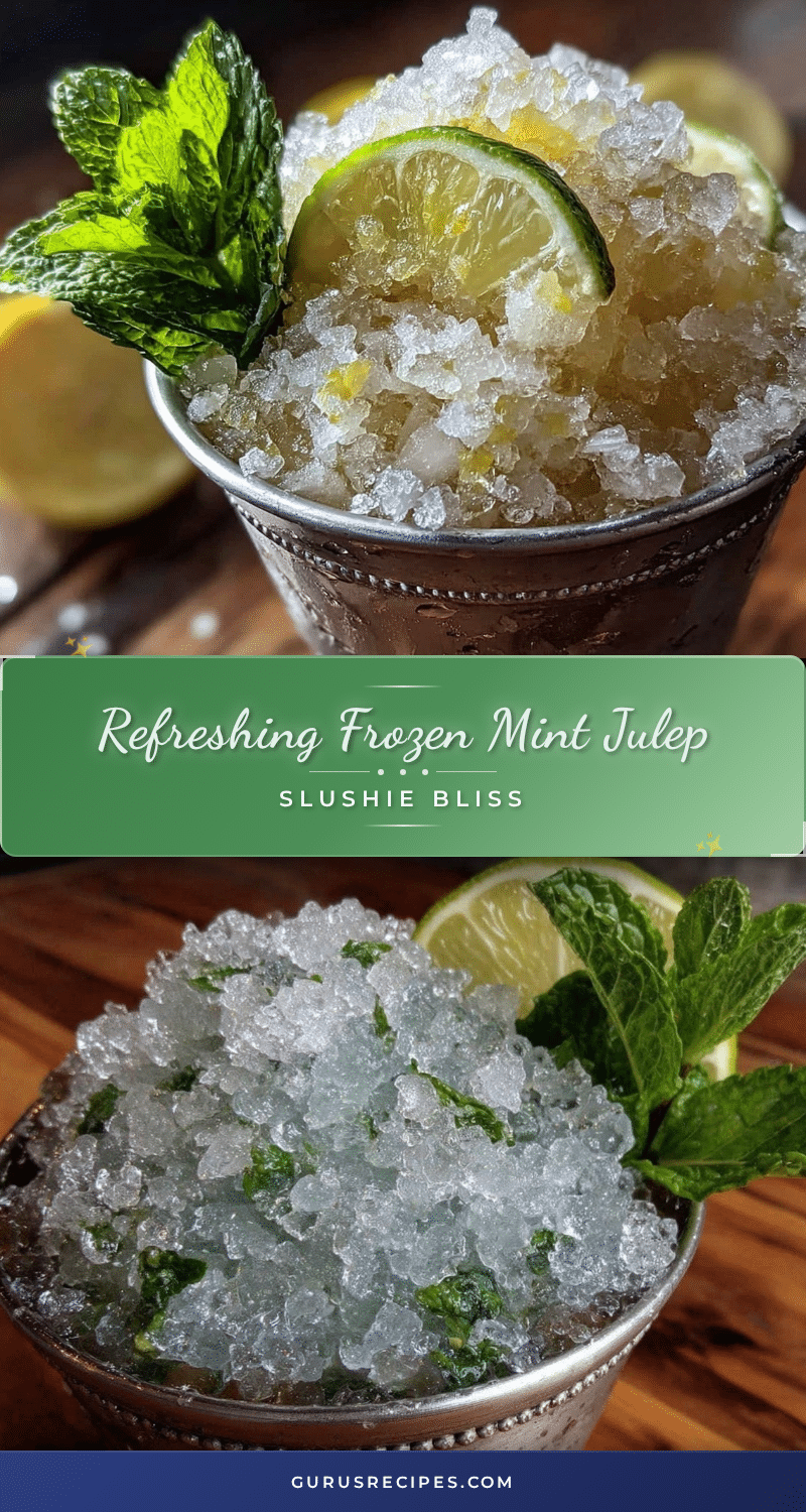 frozen mint julep slushie recipe
