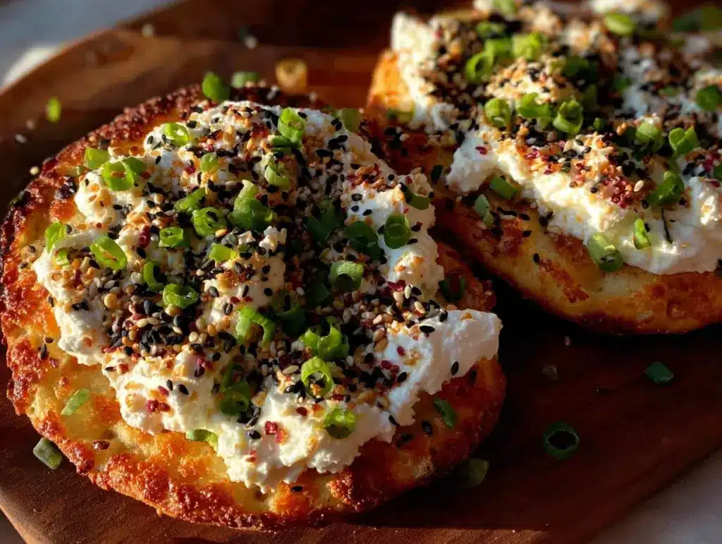 healthy high protein cottage cheese flatbread - featured image