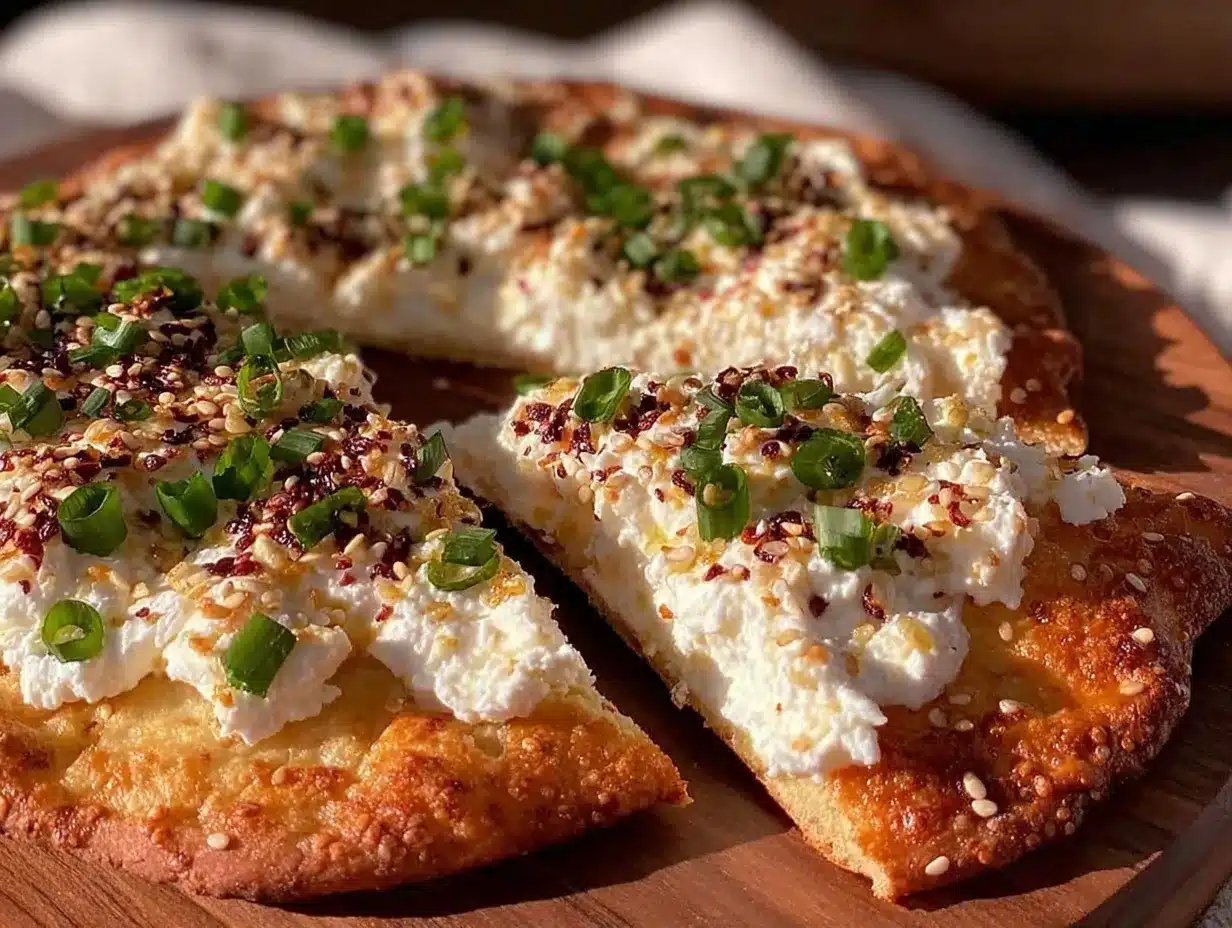 healthy high protein cottage cheese flatbread preparation steps