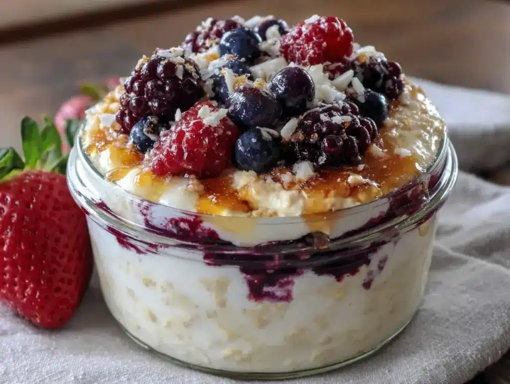 healthy protein packed greek yogurt overnight oats - featured image
