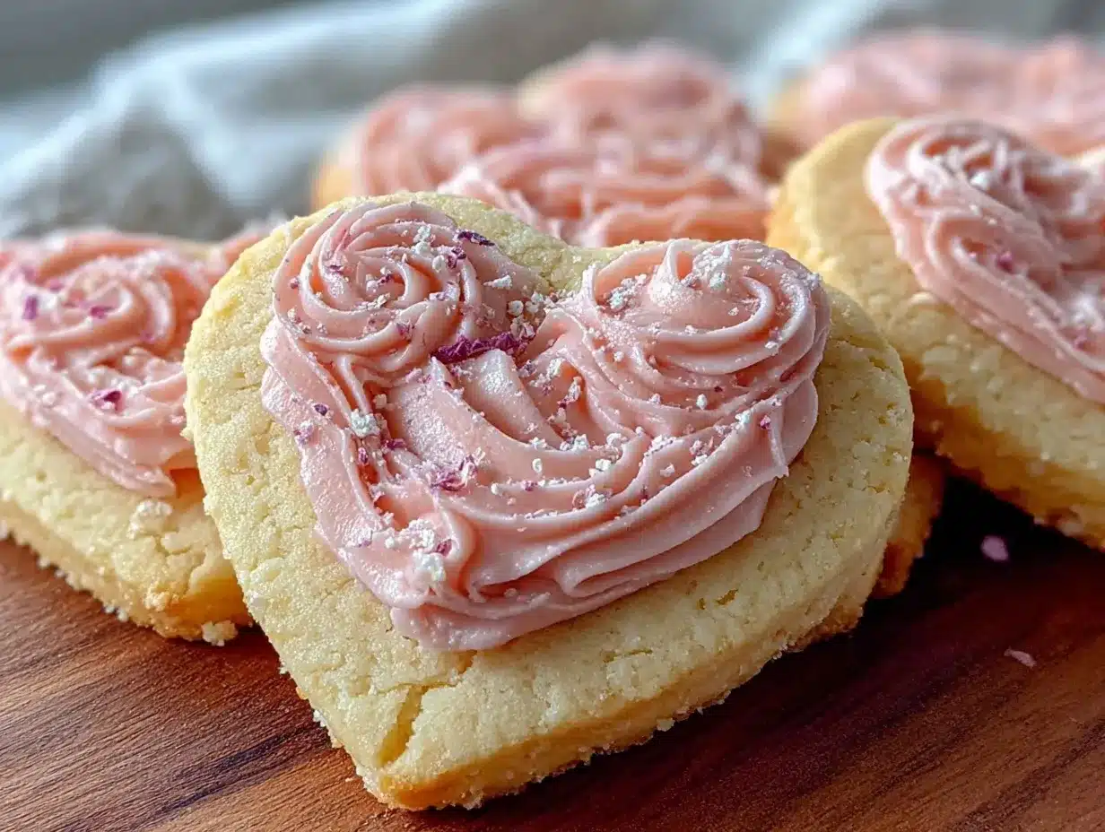 heart shaped shortbread cookies preparation steps