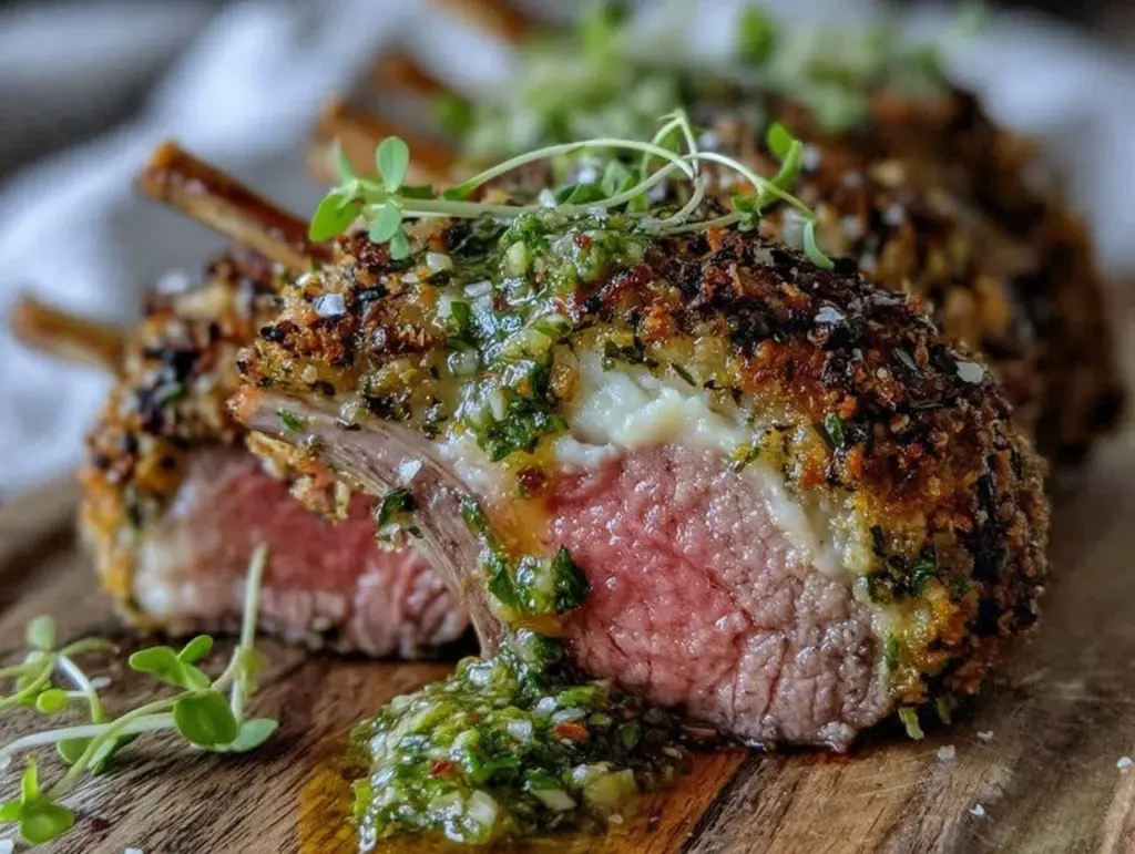 herb crusted rack of lamb - featured image