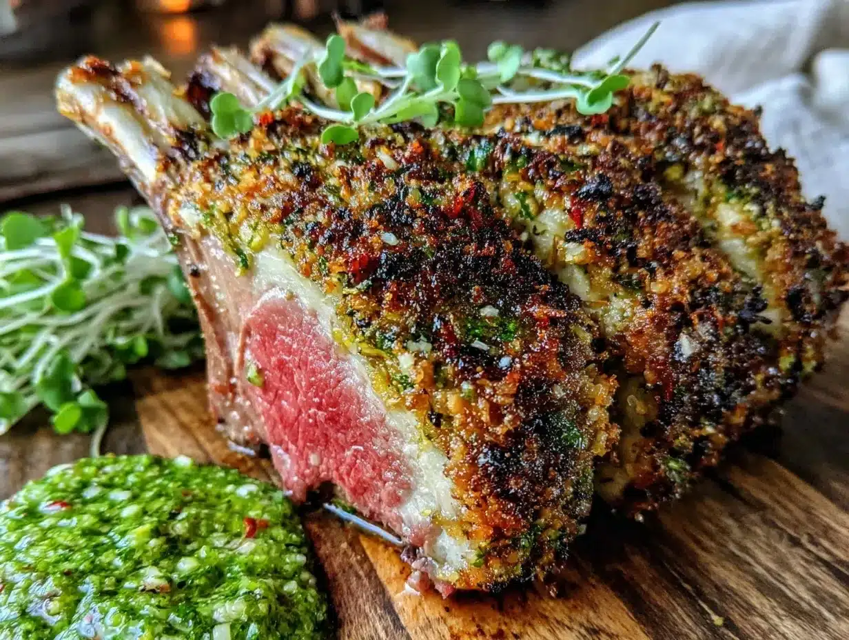 herb crusted rack of lamb preparation steps