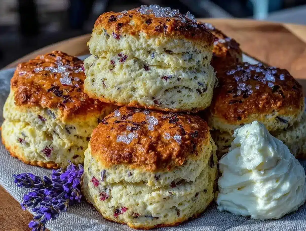 lavender scones with clotted cream preparation steps