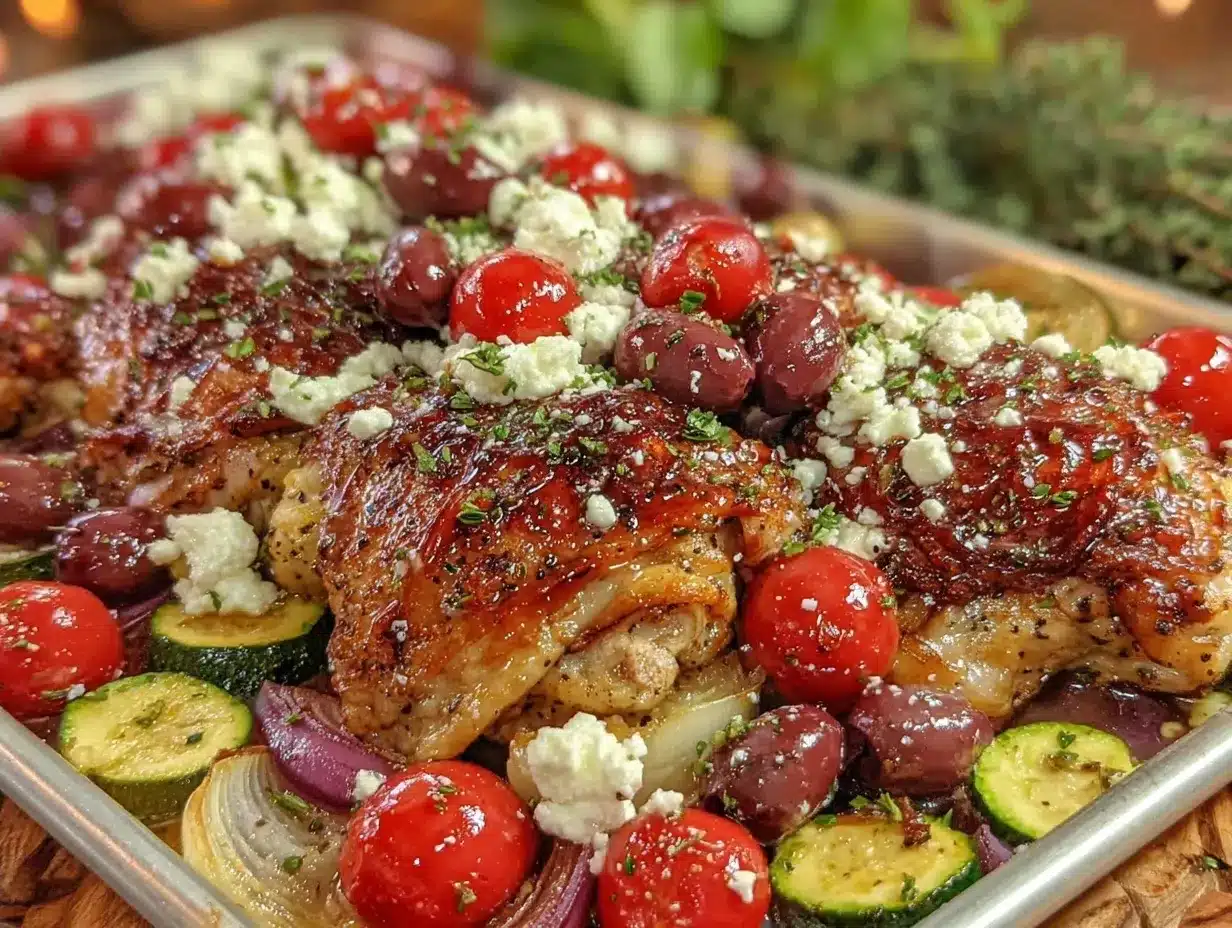 Mediterranean Chicken Sheet Pan preparation steps