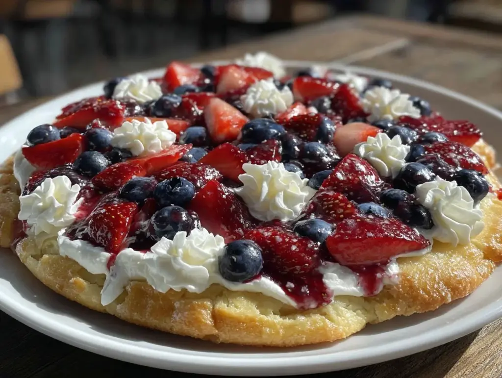 patriotic fruit pizza - featured image