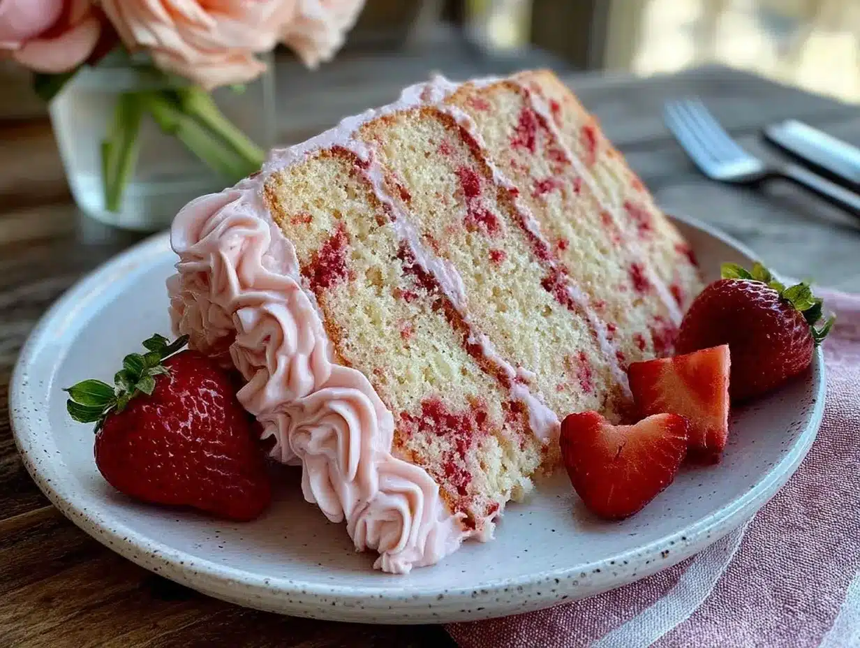 perfect strawberry layer cake preparation steps