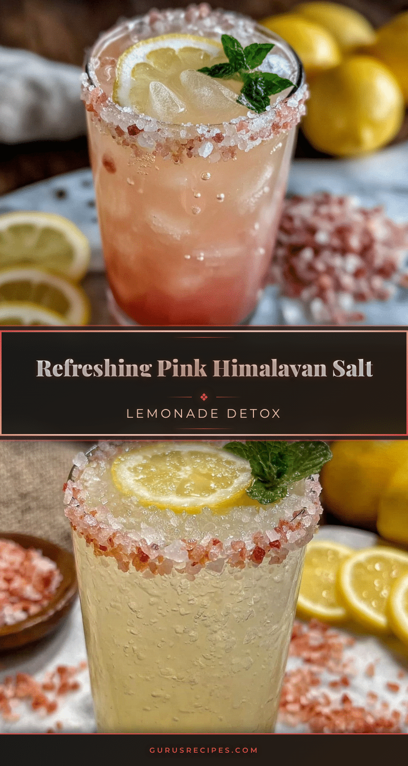 pink Himalayan salt lemonade detox drink recipe