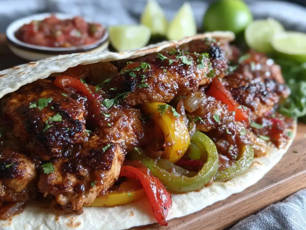 quick blackstone chicken fajitas preparation steps